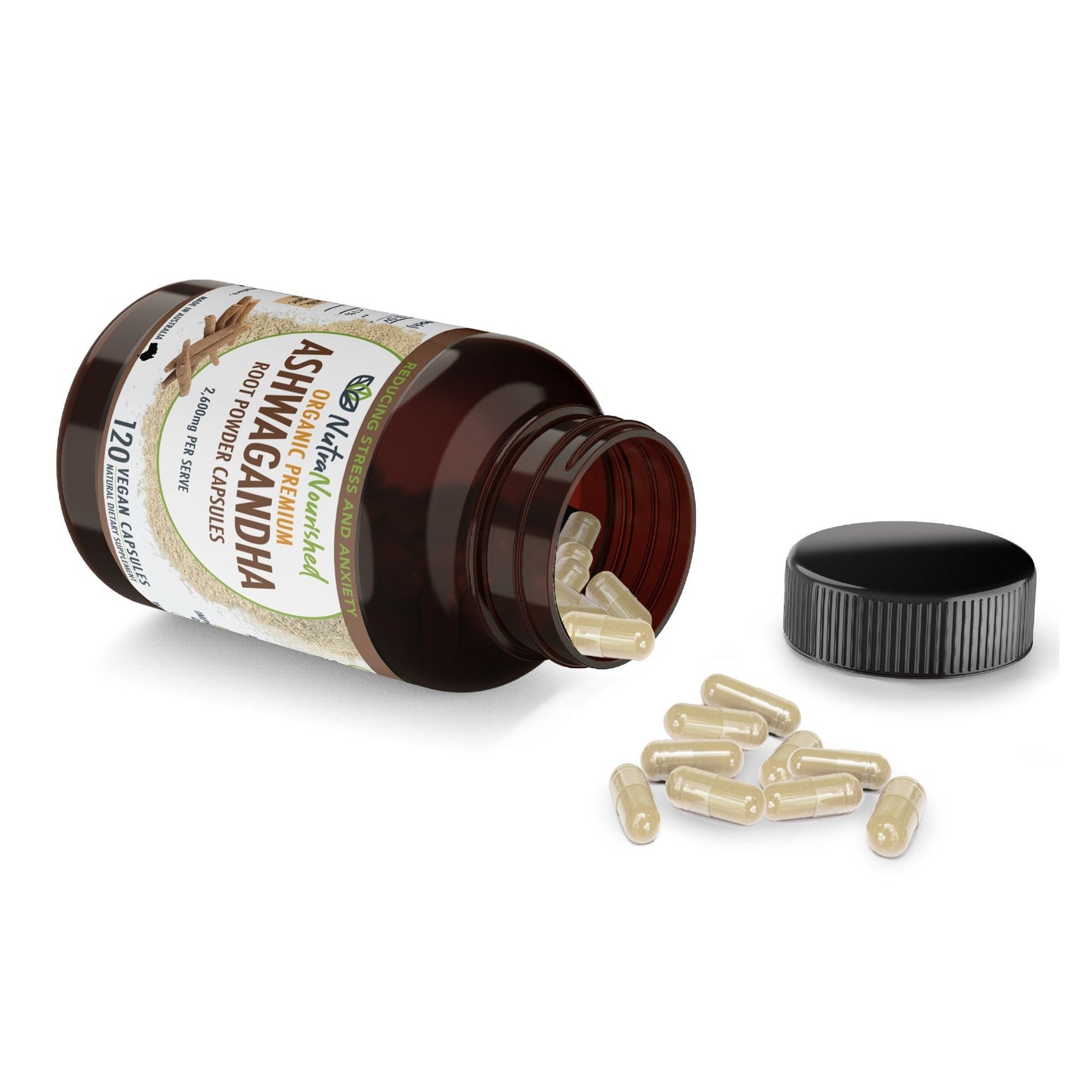 Organic Ashwagandha Capsules (vegan)- Withania Somnifera