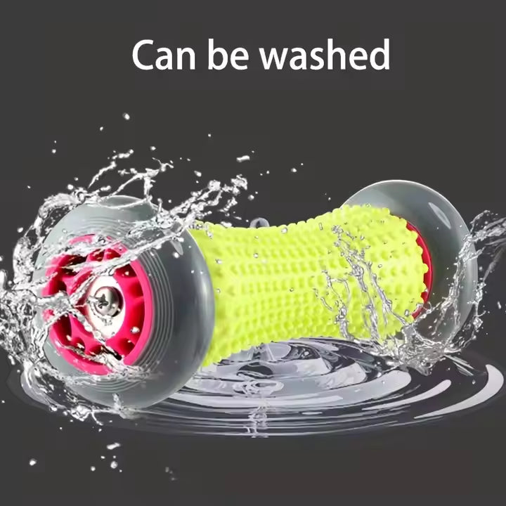 Green And Grey Foot Massage Roller - Plantar Fasciitis & Muscle Relief Tool