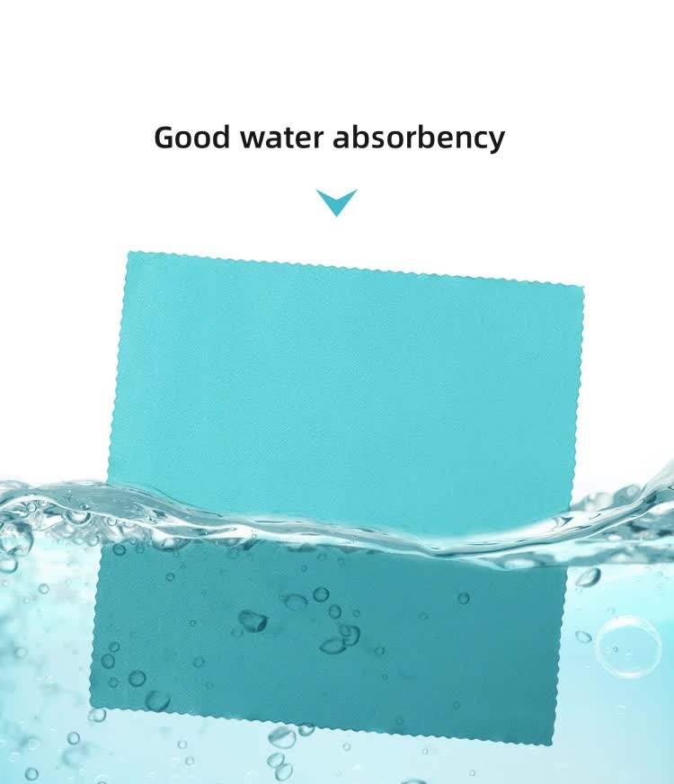 Dark Blue Quick Dry Cooling Towel Set (2 Pack) - Microfiber Sport Towels with Silicone Cases & Carabiners